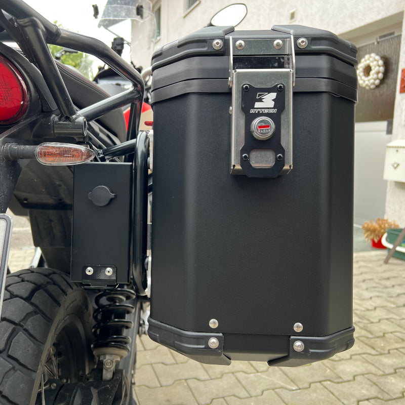 Werkzeugkiste Toolbox schwarz - Moto Guzzi V85 TT - MyTech