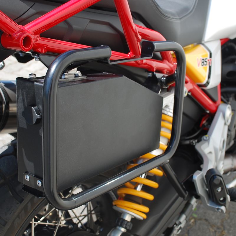 Werkzeugkiste Toolbox silber - Moto Guzzi V85 TT - MyTech